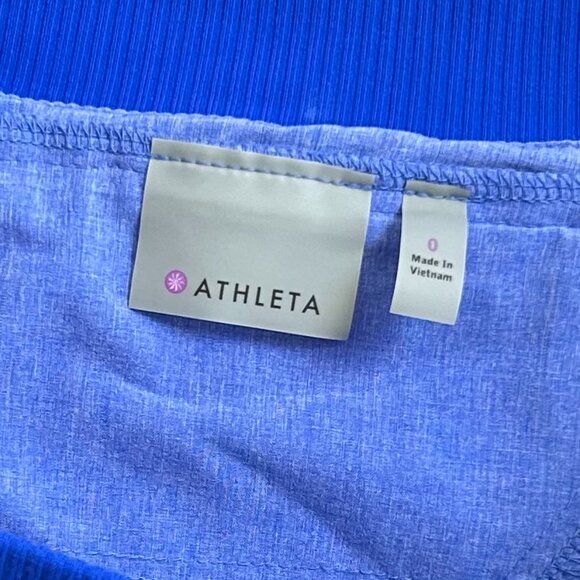 Athleta Ruched Capri Pants Sky Blue Ribbed Waistband Drawstring Cropped Size 0 - Picture 2 of 11